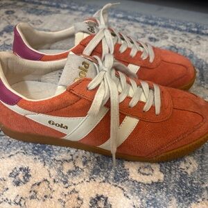 Gola Vibrant Coral, White, and Fuchsia Sneakers